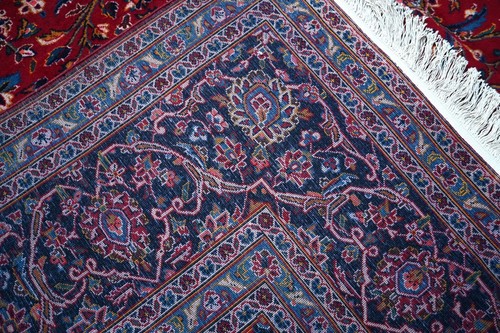 Alfombra floral medallón caucásico grande roja 10x13 anudada a mano alfombra oriental - Imagen 19 de 19