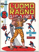 L' UOMO RAGNO GIGANTE N.13 IL RITORNO DI KRAVEN editoriale corno 1977 spider-man