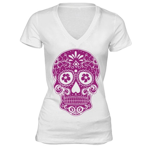 Sugar Skull Day of the Dead Shirt Mexican Gothic Dia Los Muertos Tshirt White