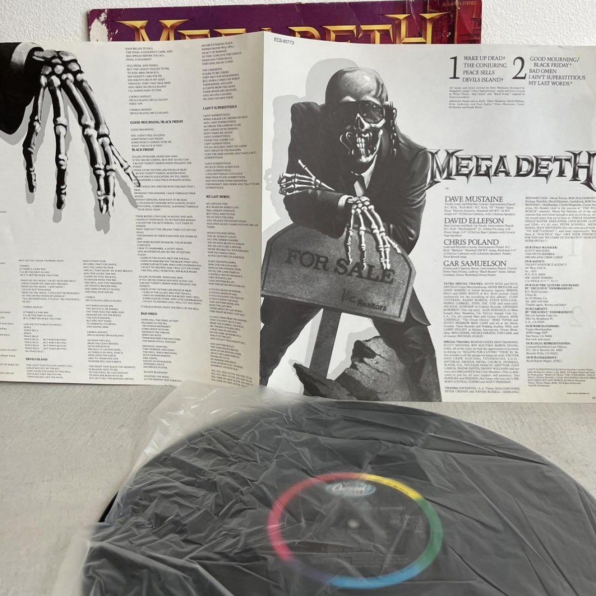 Megadeth ‎– Peace Sells But Who's Buying? Japan LP VINYL ECS