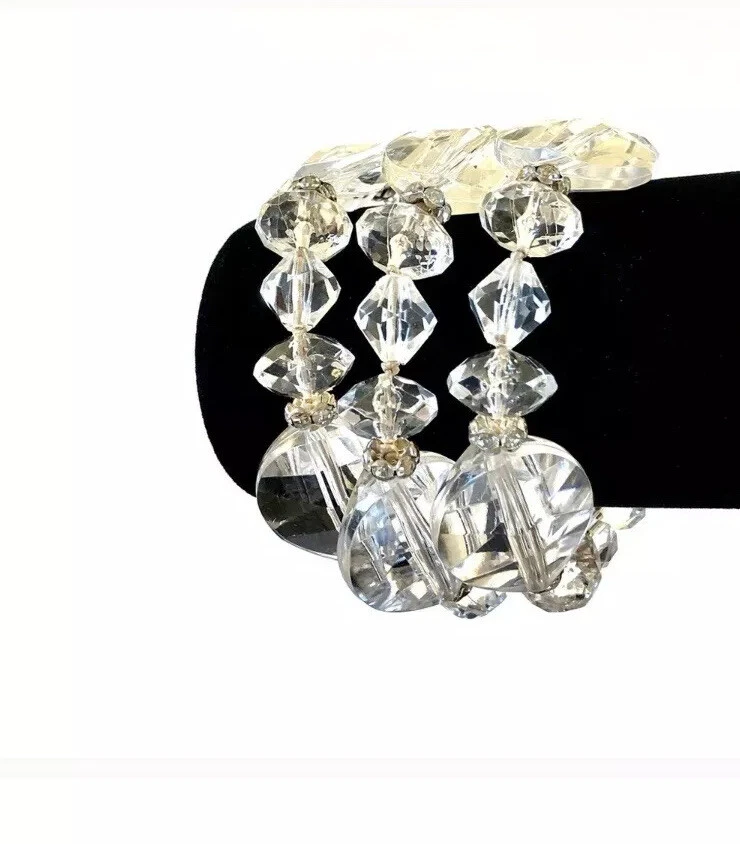 Ann Taylor Loft Mujer Lucite Capa Elastizada Cuentas Pulsera Trío Nuevo sin Etiquetas Foto 3 de 4