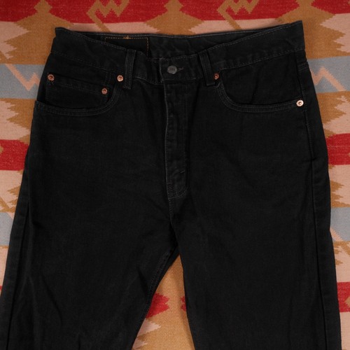 Vintage Levis Jeans 505 Regular Fit Men's 30x33 Black Denim Straight Leg Y2K - Picture 3 of 18