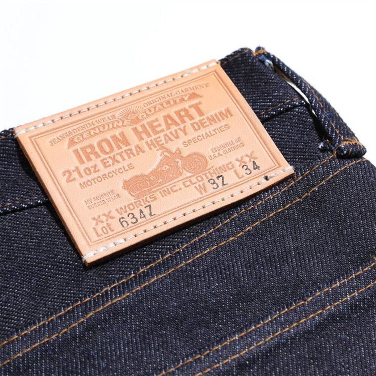 IRON HEART 634Z Straight 21oz Extra Heavy Denim Zipper Fly IRON HEART 634Z Straight 21oz Extra Heavy Denim Zipper Fly