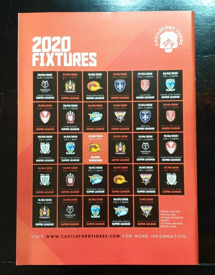 CASTLEFORD TIGERS ROAR OFFICIAL MAGAZINE December 2019 - Issue 12, Feki Flies In - Image 3 of 3