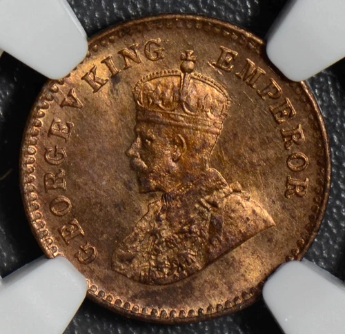 British India 1932 C 1/12 Anna NGC MS65RB NG0410 combine shipping