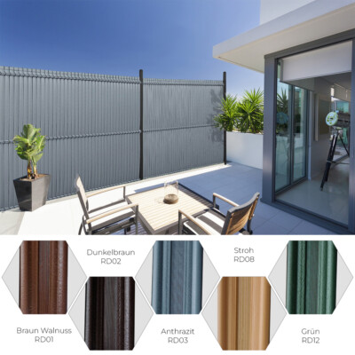 Garten Sichtschutz 123cm hoch Vertical Windschutz Paneele im Set für den Zaun