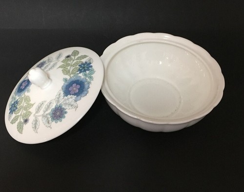 WEDGWOOD - Vintage Wedgwood Lidded Trinket Pot CLEMENTINE Pattern - Picture 3 of 4