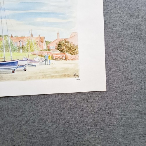 Bosham Chichester Original painting Signed Watercolour Landscape Vintage 1993 - Picture 5 of 9