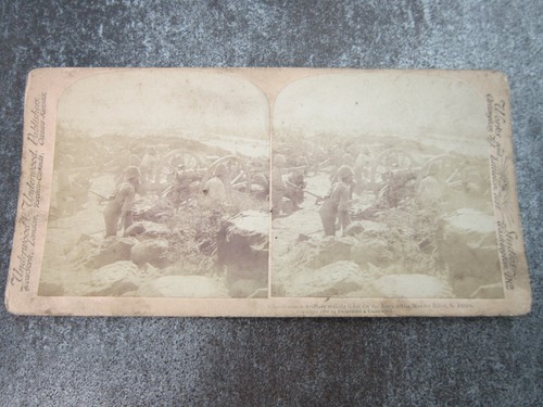 Boer War Cape Garrison Artillery Modder River Underwood Stereoview Card - Picture 2 of 3