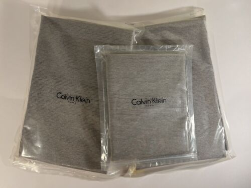 Calvin Klein Queen Bed Sheet Set Shantung Silk 1 Flat 1 Fitted 2 Pillow Cases
