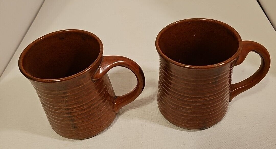 2x Lot PIER 1 Rust Red 12 oz. Coffee Cups Mugs | eBay