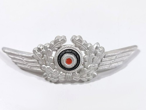 Luftwaffe, 1 Kokarde mit Schwinge für die Schirmmütze aus Aluminium, - Bild 4 von 6