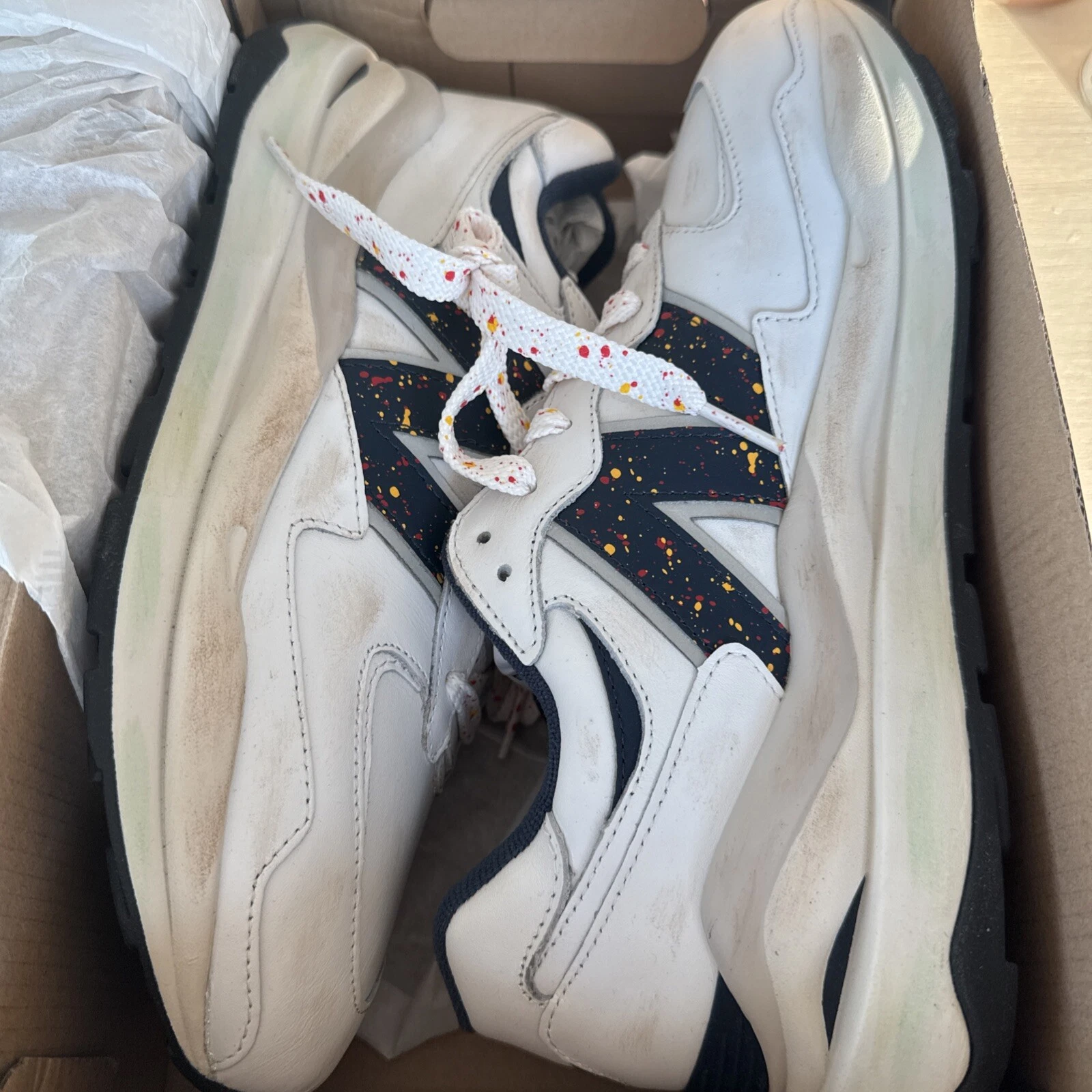 M5740FD1 New Balance 57 40 Festa del Papà Bianco Multicolore Corsa US 9 5 Uomo