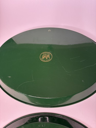 Michel Design Works Round & Oval Metal Trays w/Handles Christmas Birds Set of 2 - Picture 9 of 14