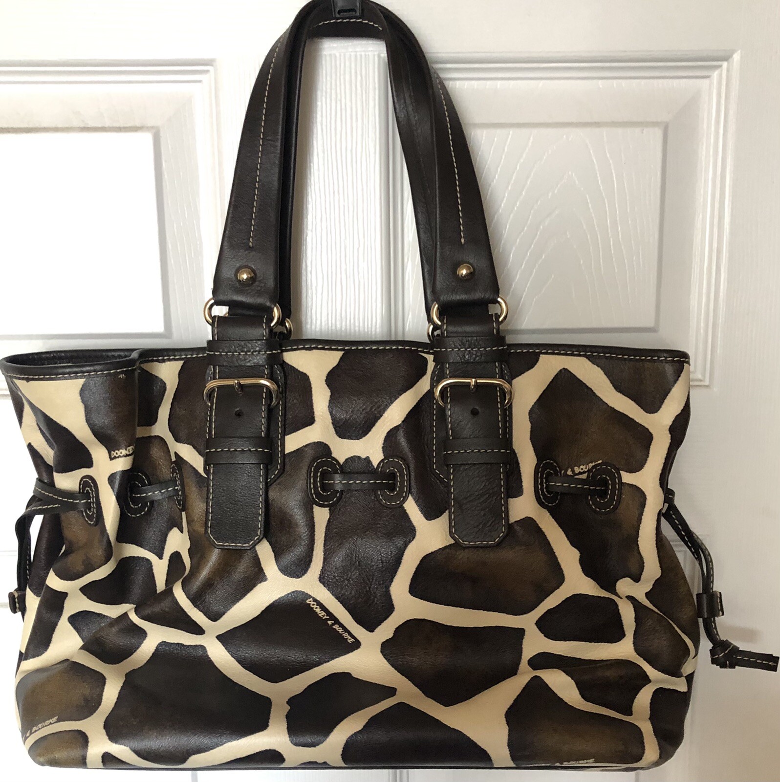 Cutest Dooney & Bourke Giraffe Satchel Purse Handbag Gem