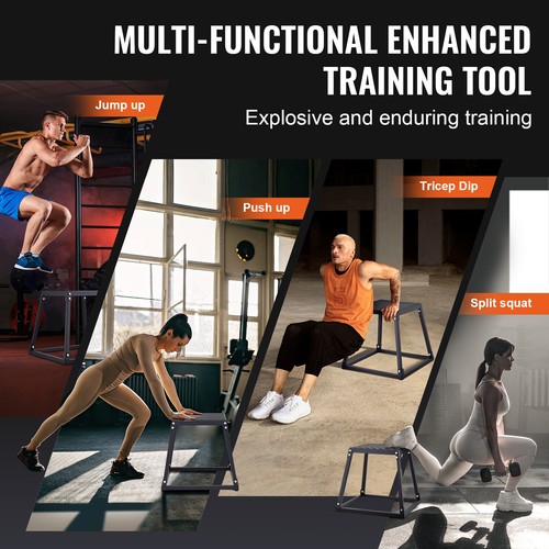 VEVOR 12/18/24 Inch Plyometric Jump Box Fitness Exercise Plyo Box Step Cross - Picture 5 of 12