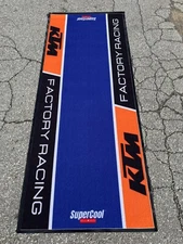 SuperCool KTM Factory Racing Moto Mats - Rubber Type PVC
