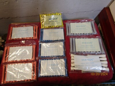 Lot of 10 New Sealed Pack Burmax Cold Wave Rods Different Color Sets 120 Total