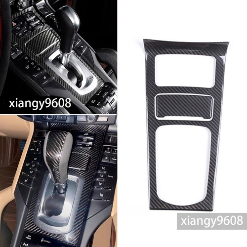 Real Carbon Fiber Console Gear Shift Panel Cover Fit for Porsche Cayenne 2011-17 - Bild 1 von 11