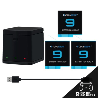 Black Gopro Hero Battery Charging GoPro Dual Battery Charger