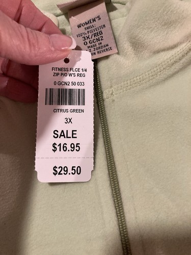 LL Bean Jacket Vintage Brand New Women's Fitness Fleece Pullover Quarter-Zip 3X - Picture 2 of 11