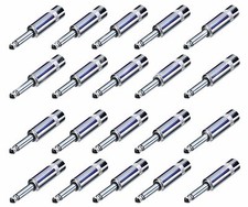  20 PACK REAN / NEUTRIK NYS224 1/4" Mono Male Cable Mount Plug - Nickel Plated