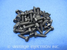(50) NOS Indented Hex Head Steel Tapping Screws - #6 X 1/2" - Black/Antiqued