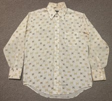 Vintage 70's Size 15 1/2-34 JCPenney TOWNCRAFT Prest AOP Button Down Shirt Union