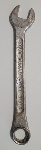 Vintage TRU FIT 11/16 inch Combintion Wrench 7 3/4 inch Mase in USA 12 Point Box - Picture 2 of 2