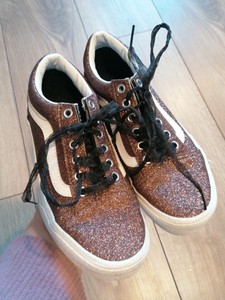 vans bronze glitter
