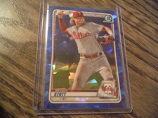 BRYSON STOTT - 2020 Bowman Draft Sapphire BLUE ICE REFRACTOR prospect PHILLIES