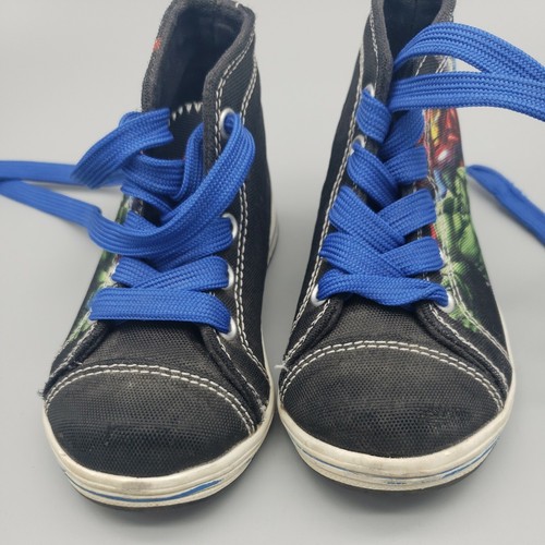 Marvel Shoes Size 7 high top canvas gulf captain America iron man 6avf706 - Picture 2 of 6