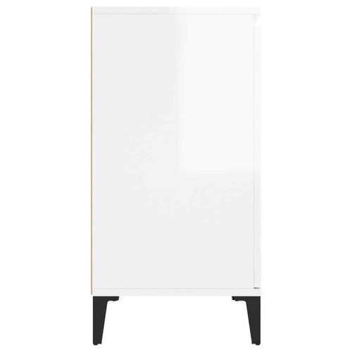 High Gloss Wooden Sideboard Buffet Cabinet Storage Shelf Cupboard Table White - Picture 6 of 8