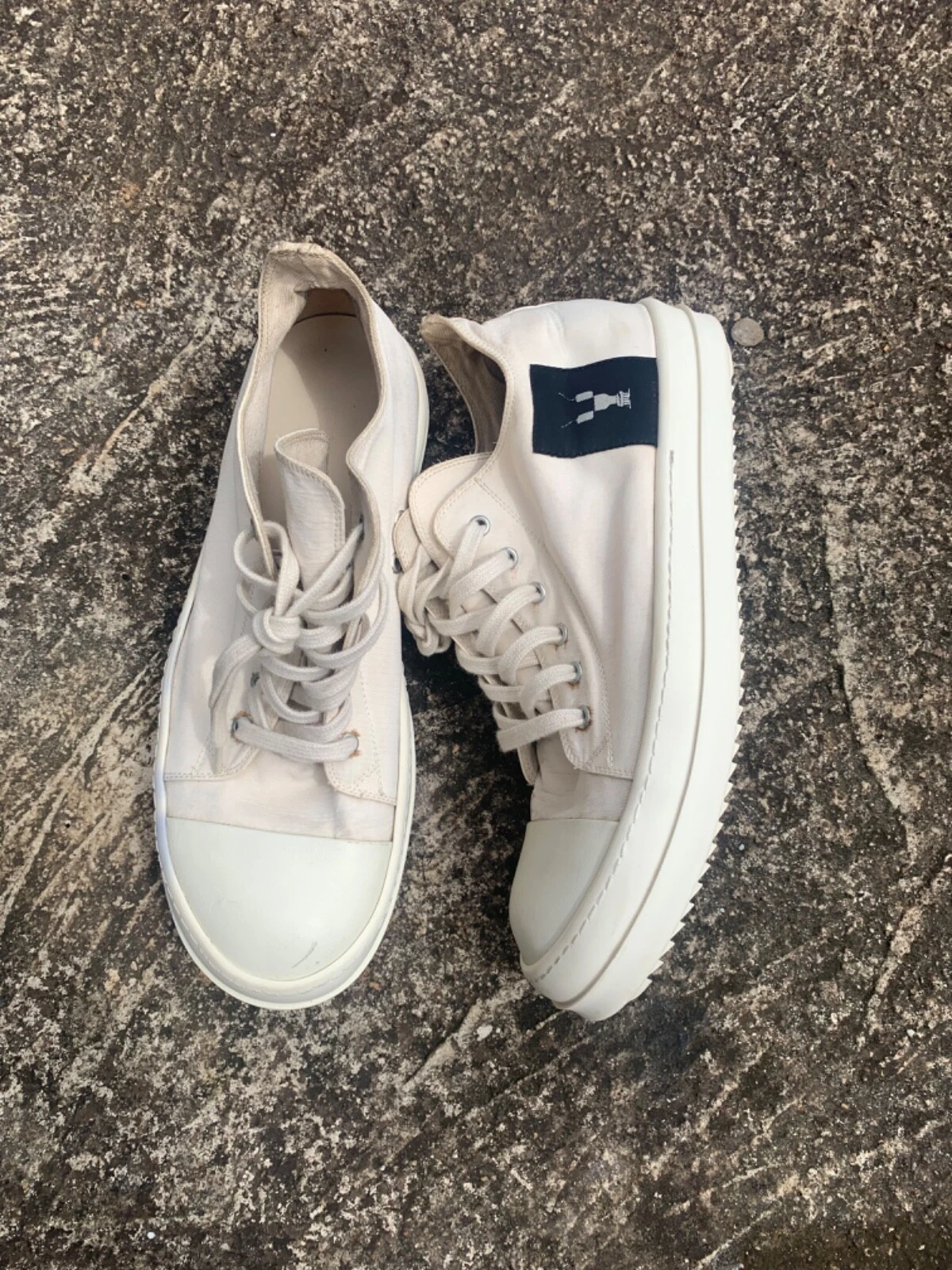 Patch logo Rick Owens DRKSHDW Ramones basso 'latte' EU 44 US 11 UK 10