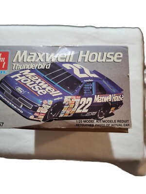 Vintage 1991 Amt Maxwell  House  Thunderbird Model Car Kit  1. 25 Scale