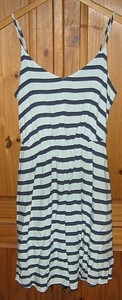LC-Lauren-Conrad-Women-039-s-Dress-Spaghetti-Strap-Mini-Green-Blue-Stripe-Size-6