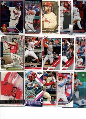 Bryce Harper SUPER 25 count BASEBALL Card Lot PHILADELPHIA PHILLIES A10