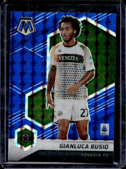 2021 Panini Mosaic Serie A Gianluca Busio Mosaic Blue #/99