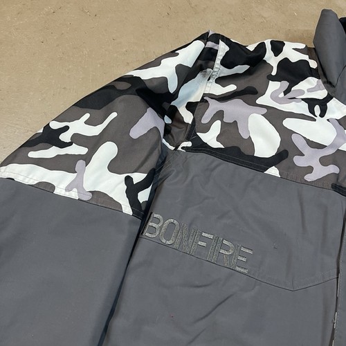 Bonfire Snowboarding Company Fusion Evolution Jacket Parka Men's Large Gray Camo - Picture 3 of 14