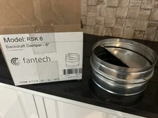 Fantech RSK 6 Backdraft Damper 6" Circular Duct Single