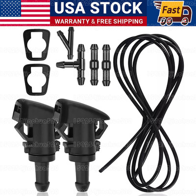 Universal Car Windshield Wiper Washer Squirter Nozzle Spray Jet Kit Fluid Hose