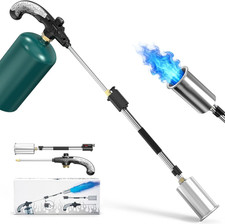 Weed Torch with Push Button Igniter Propane Burner Flame Weeder Torch for Weeds