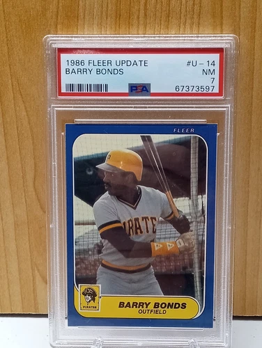 1986 Fleer Update - Barry Bonds #U-14 (RC) PSA7