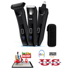 Mens Body and Ball Trimmer 3-in-1 Pubic Groin...