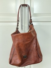 Campomaggi Handtasche / Beuteltasche Cognac/Hellbraun Echtleder Top Zustand