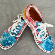 Vans Old Skool Skate Shoe Sneakers Multicolor Tie Dye Girls Sz 5 UK 4, Eur 36.5