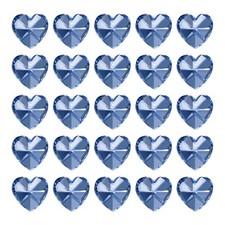 K9 Crystal Heart Beads 1 Holes Pendants, 30 Pack 14mm, Dark Blue
