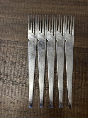 5 pc set Gense TRIAD 7 7/8'' Forks Mid Century Modern stainless Flatware