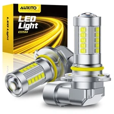 Pair AUXITO LED Fog Light Bulbs 9006 HB4 Super White 6500K Driving Lamp Bulb DRL