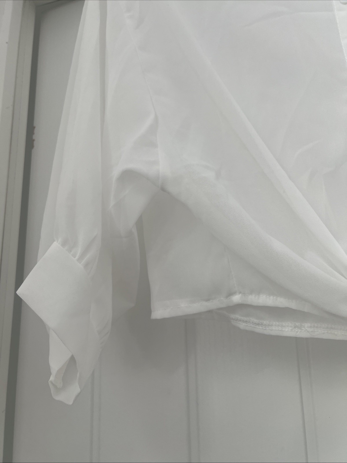Chiffon White Blouse - Shein Size M - New rrp £12.99 image 2